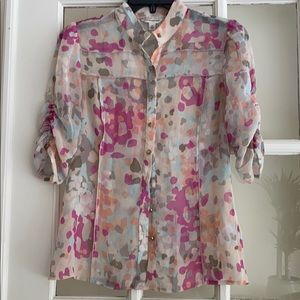 Banana Republic Floral Blouse Sz XS